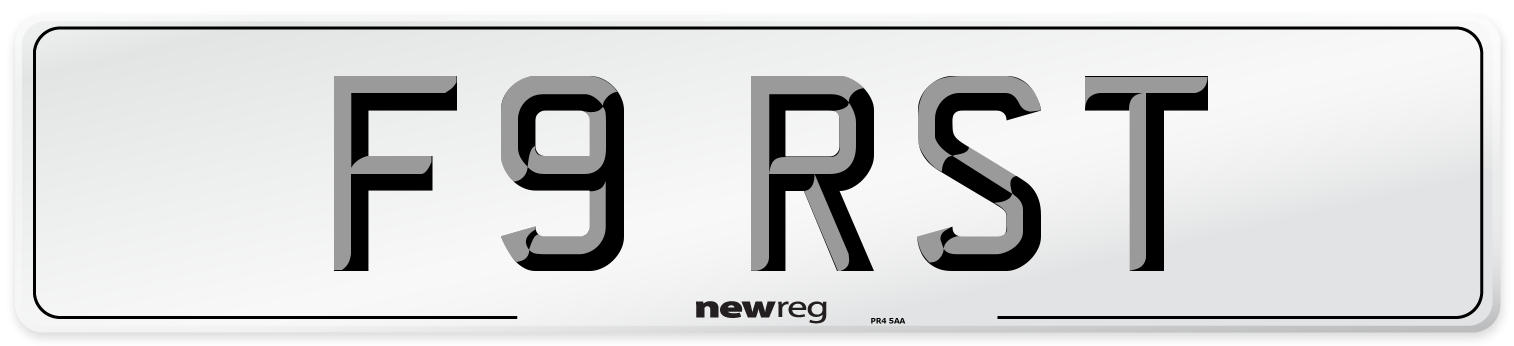F9 RST Number Plate from New Reg